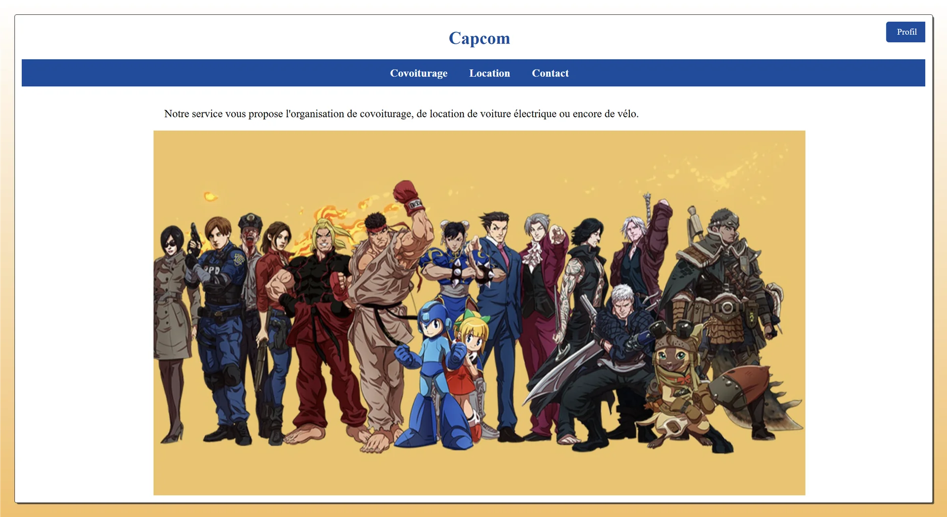 Interface principale CapCom